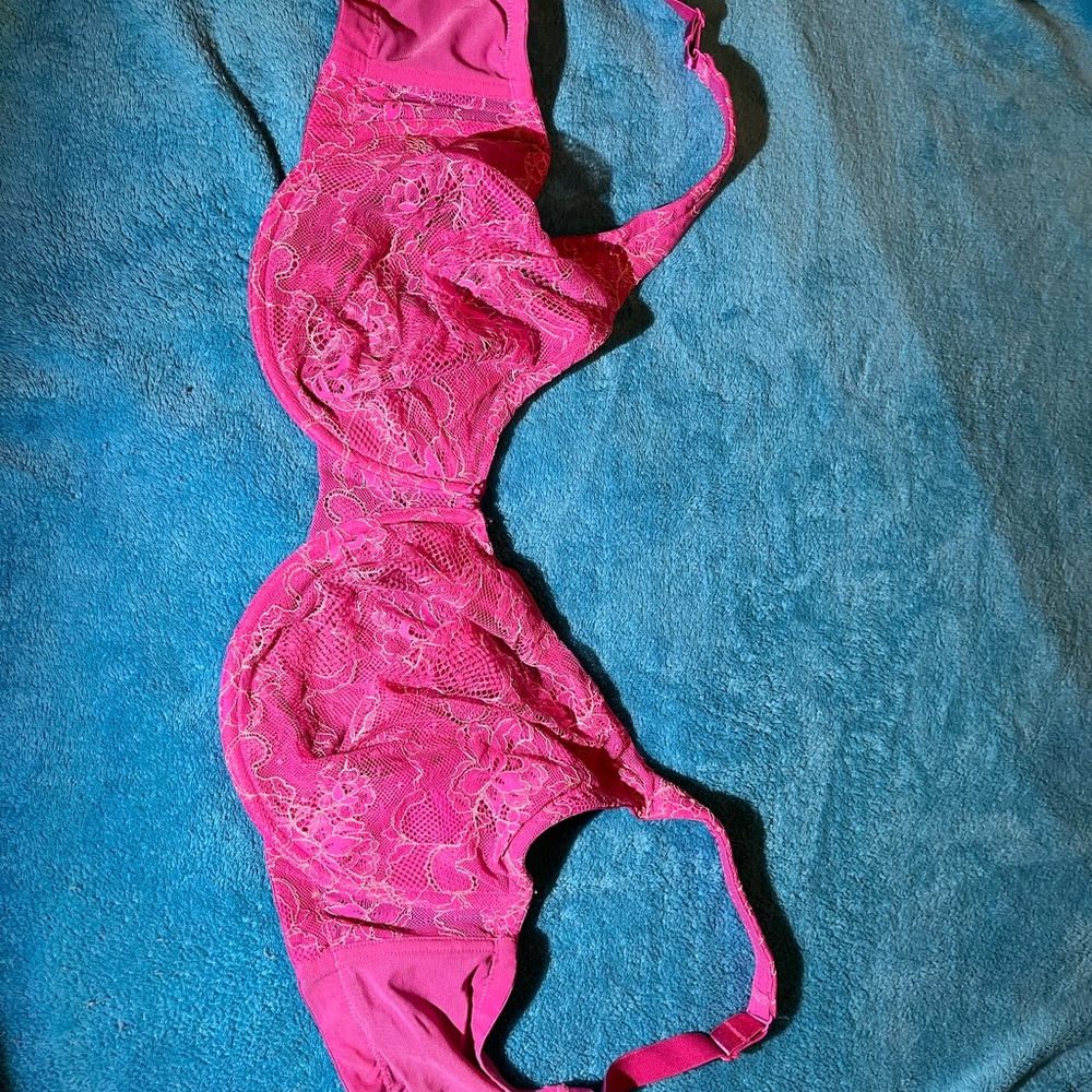 Cacique Unlined Pink Lace Bra 42H